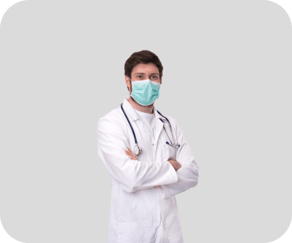 Врач клиники На картинке изображен доктор